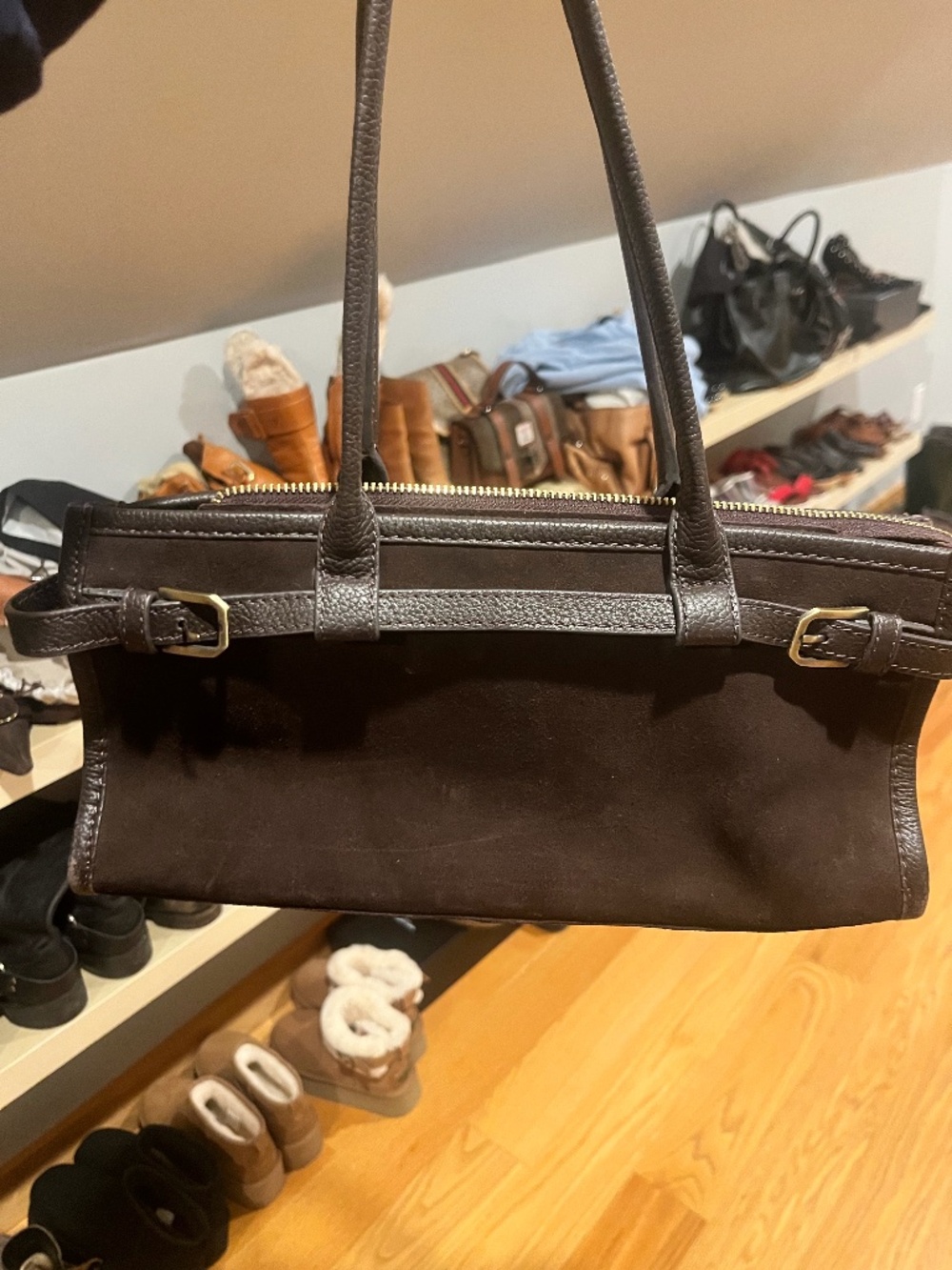 Suede Shoulder Bag